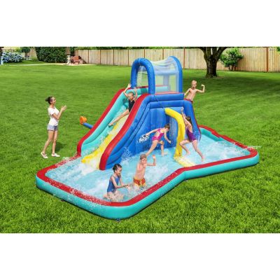 Image showing 8 th Bestway H2OGO! 8 ft. 10 in. Kids' Waterfall Waves Mega Inflatable Water Park