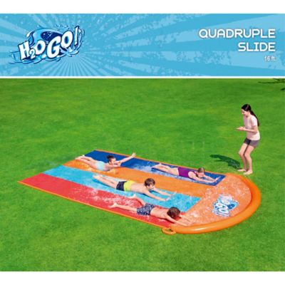 Image showing  H2OGO! 16 ft. Quadruple Water Slide