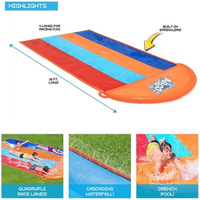 Image showing 5 th Bestway H2OGO! 16 ft. Quadruple Water Slide