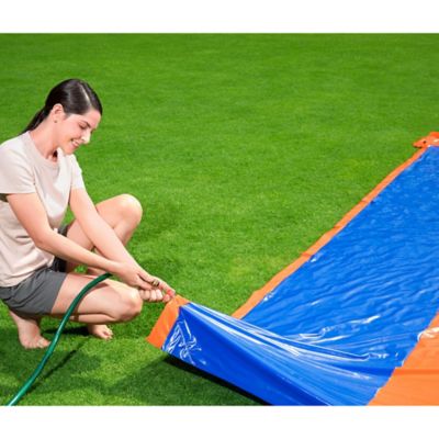 Image showing 6 th Bestway H2OGO! 16 ft. Quadruple Water Slide