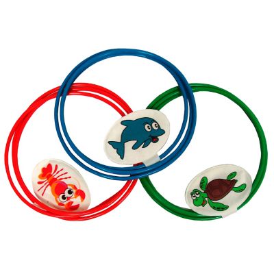 Water Sports Pool and Beach Toys Swim Thru Rings, Colors Vary