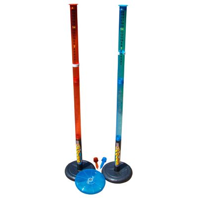 Water Sports Lighted Deluxe Disc and Poles Backyard Game, Includes Poles, Yard/Beach Spikes, Flying Disc and Score Keepers