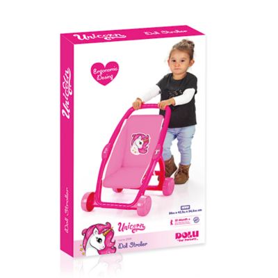 Image showing  Baby Doll Unicorn Push Stroller, Pink