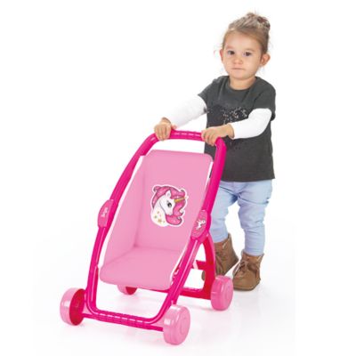Image showing  Baby Doll Unicorn Push Stroller, Pink