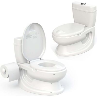 Dolu Toy Factory Educational Potty Training Toilet with Anti-Slip, Toilet Paper Holder, Flush Effect, Washable Pot and Storage