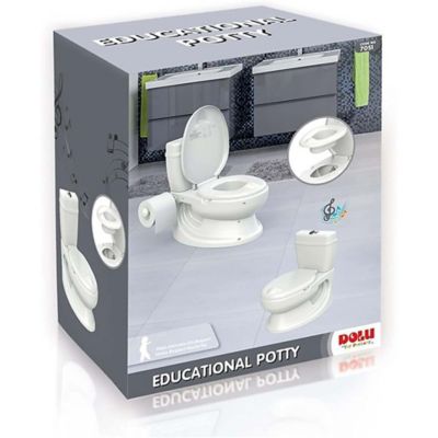 Image showing  Anti-Slip Educational Potty Training Toilet with Toilet Paper Holder, Flush Effect, Washable Pot and Storage