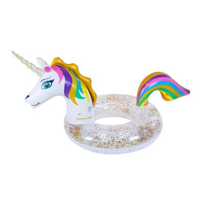 Swimline LED Unicorn Glitter Ring Pool Float