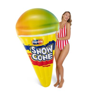 Popsicle Glitter Snowcone Pool Float for Adults and Kids, Inflatable Large Blow-Up Water Floatie Lounge Raft