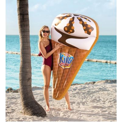 Image showing  King Cone Pool Float for Adults and Kids, Inflatable Large Blow-Up Water Floatie Lounge Raft