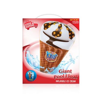 Image showing  King Cone Pool Float for Adults and Kids, Inflatable Large Blow-Up Water Floatie Lounge Raft