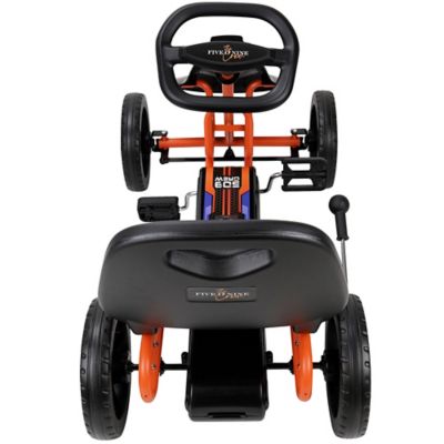 Image showing  Kids' Air Jet Pedal Go-Kart, Sporty Graphics on the Front Fairing, Adjustable Bucket Seat, Orange