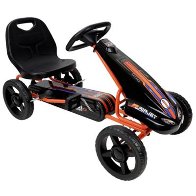Image showing 5 th 509 Crew Kids' Air Jet Pedal Go-Kart, Sporty Graphics on the Front Fairing, Adjustable Bucket Seat, Orange
