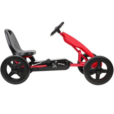 Image showing  Kids' Race Z Pedal Go-Kart with Adjustable Bucket Seat, Sporty Graphics on the Front Fairing, Ages 4 and Up, Red