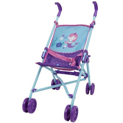 Image showing  Kids' Mermaid Pretend Play Doll Umbrella Stroller