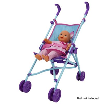 Image showing  Kids' Mermaid Pretend Play Doll Umbrella Stroller
