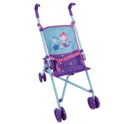 Image showing  Kids' Mermaid Pretend Play Doll Umbrella Stroller