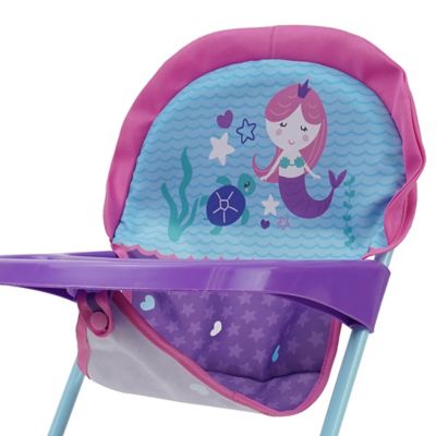 Image showing  Kids' Mermaid Pretend Play Doll High Chair