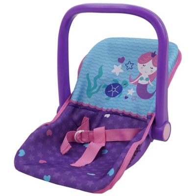 509 Crew Kids' Mermaid Pretend Play Doll Car Seat, Converts Into Feeding Chair