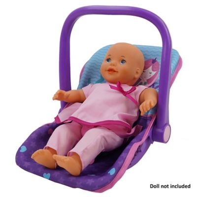 Image showing  Kids' Mermaid Pretend Play Doll Car Seat, Converts Into Feeding Chair