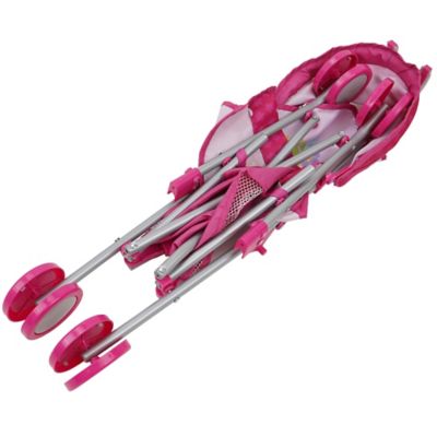 Image showing  Kids' Garden Doll Pretend Play Stroller with Retractable Canopy