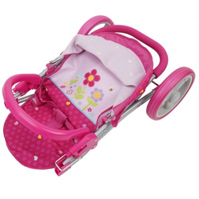 Image showing  Kids' Garden Doll Pretend Play Jogger Stroller with Front Bumper Bar