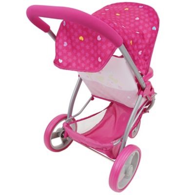 Image showing  Kids' Garden Doll Pretend Play Jogger Stroller with Front Bumper Bar