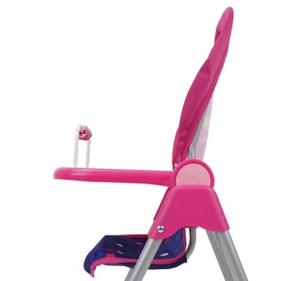 Image showing  Kids' Pretend Play Unicorn Doll High Chair with Front Feeding Tray for Dolls Up to 21 in.