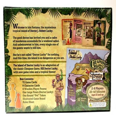 Image showing  Island of Doctor Lucky Strategy and Luck Family Board Game, 2-8 Players, For Ages 12+