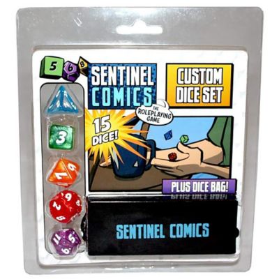 Image showing  Sentinel Comics: The RPG Dice Set Tabletop Roleplaying Game Accessory, 15-Pack