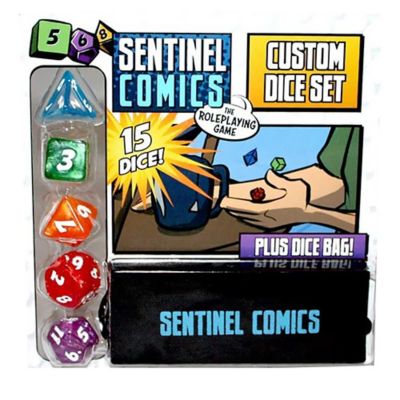 Image showing  Sentinel Comics: The RPG Dice Set Tabletop Roleplaying Game Accessory, 15-Pack
