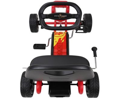 Image showing  Kids' Rocket Pedal Go-Kart Ride-On with Ergonomic Adjustable Seat and Sharp Handling, Ages 4 and Up, Red