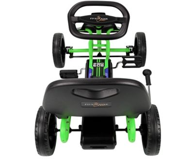 Image showing  Kids' Air Jet Pedal Go-Kart with Adjustable Bucket Seat, Sporty Graphics on the Front Fairing, Ages 4 and Up, Green