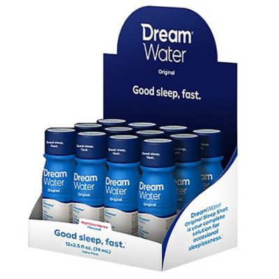 Dream Water Natural Sleep Aid, GABA, Melatonin, 5-HTP, Shot, Nighttime Nectar, 2.5 oz., 12 ct., 10412.12.2.1A