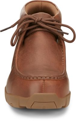 Image showing 3 th Justin Men's Cappie Round Moc Alloy Toe Work Boots, 4 in.