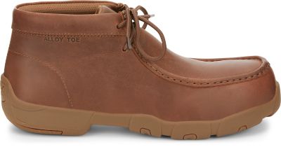 Image showing 4 th Justin Men's Cappie Round Moc Alloy Toe Work Boots, 4 in.