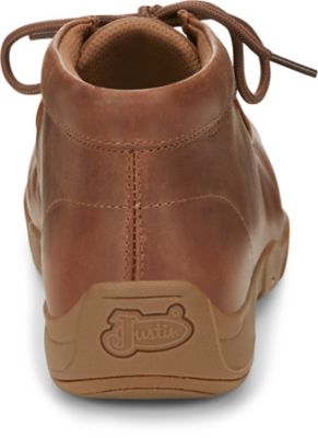 Image showing 5 th Justin Men's Cappie Round Moc Alloy Toe Work Boots, 4 in.