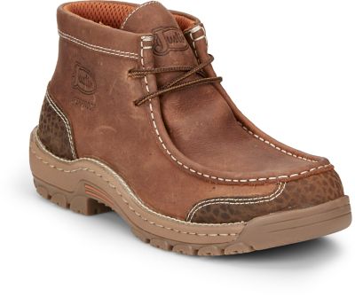 Justin Men's Crafton Moc Toe Waterproof Work Shoes, 4 in.