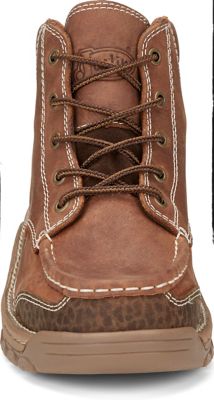 Image showing 3 th Justin Men's Corbett Moc Toe Waterproof Lace-Up Work Boots, 5 in.