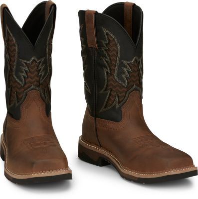 Image showing 6 th Justin Men's Bolt Square Nano Composite Toe Work Boots, 11 in.