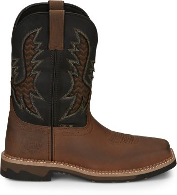 Image showing 4 th Justin Men's Bolt Square Nano Composite Toe Work Boots, 11 in.