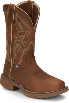 Justin Women's Rush Soft Square Toe Waterproof Work Boots, 11 in., SE4353
