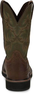 Image showing 5 th Justin Men's Driller Cowhide Stampede Plain Toe Work Boots, 11 in., SE4681