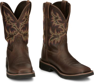 Image showing 6 th Justin Men's Soft Toe Driller Waterproof Square Work Boots, 11 in.