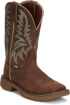 Justin Men s Steel Toe Driller Cowhide Stampede Collection Work Boots 11 in. 1025358 at Tractor Supply Co