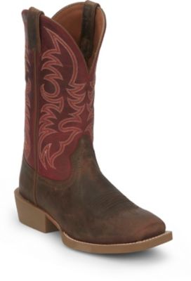 Justin Men's Muley Stampede Square Toe Western Boots, 12 in., 1-Pair