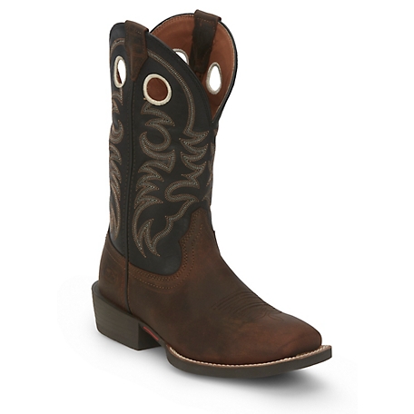 Justin Muley 12 in. Stampede Square Toe Western Boot