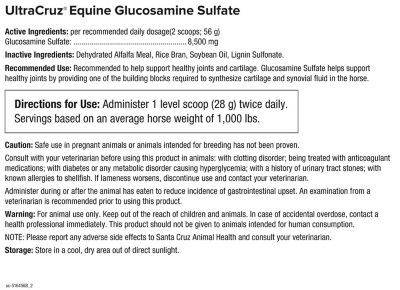 Image showing  Equine Glucosamine Sulfate Joint Horse Supplement, 4 lb., pellet, 32 Day Supply