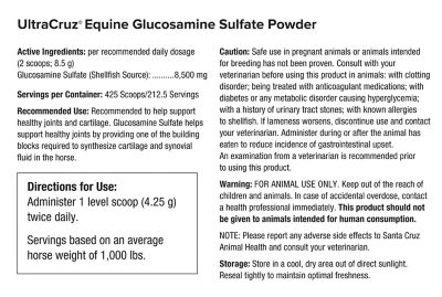 Image showing  Equine Glucosamine Sulfate Joint Horse Supplement, 4 lb., Powder, 212 Day Supply