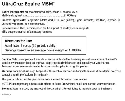 Image showing  Equine MSM Pelleted Horse Supplement, 10 lb.