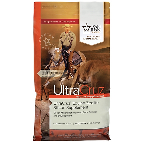 UltraCruz Equine Zeolite Silicon Powder Supplement for Horses, 20 lb.
